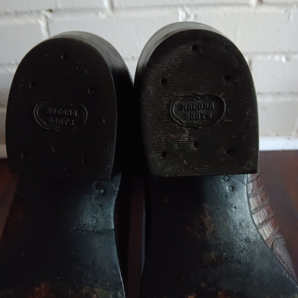 Mens Nocona Brown Lizard Boots 8.5D - Picture 6 of 8